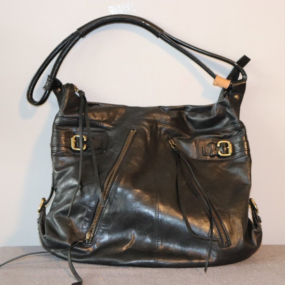 Vintage Club Monaco moto shoulder bag